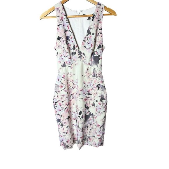 Gabriela Cadena Pink Floral Bloom Cocktail silk Designer Dress Size 2 - Picture 2 of 7